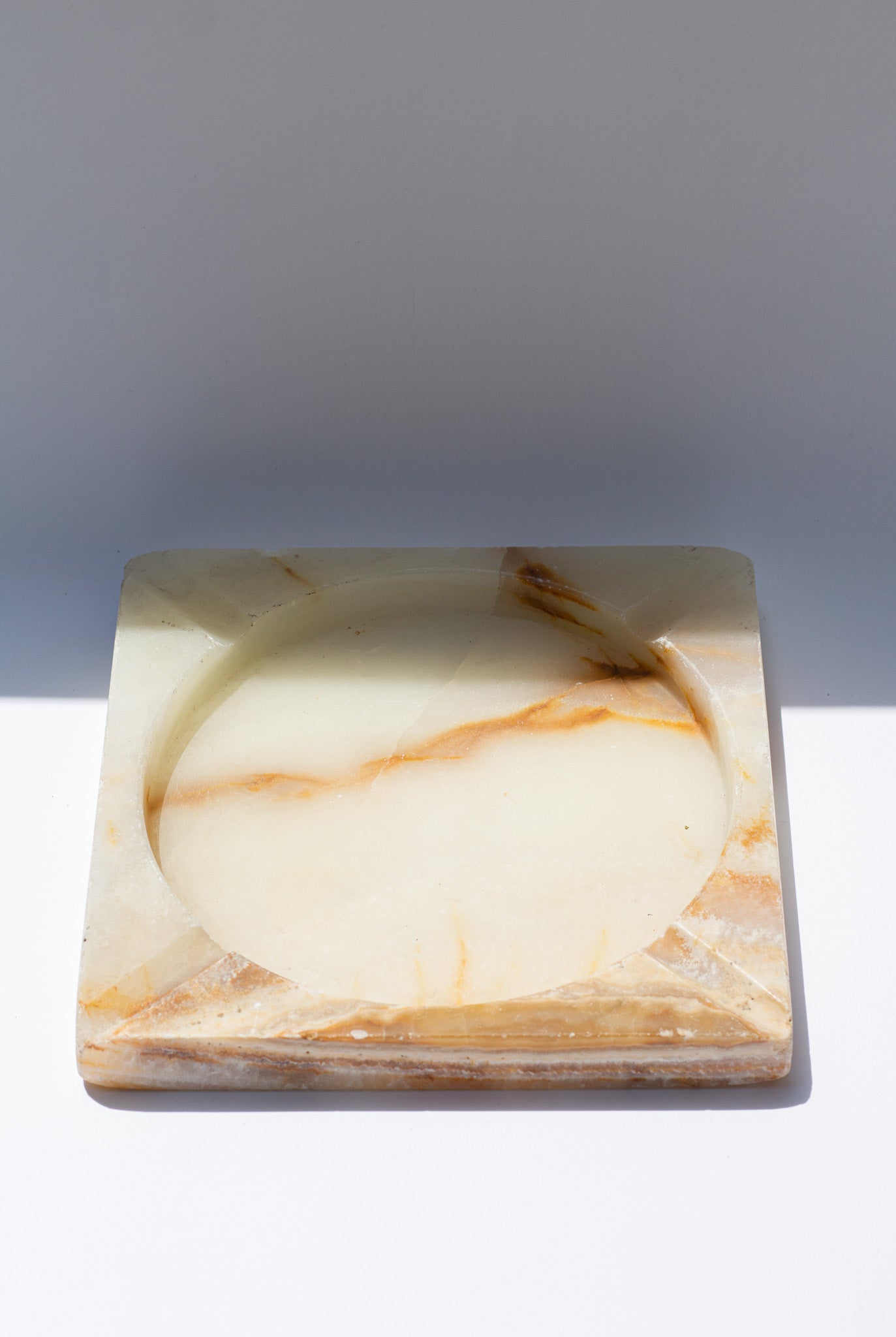 Vintage 1970s Onyx Stone Ashtray