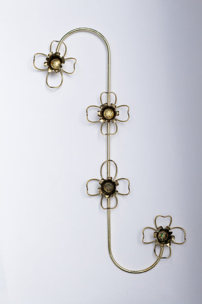 Vintage Gold Wire Flower Candle Holder